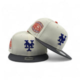 Off White New York Mets Dark Gray Visor Gray Bottom 1969 World Series Side Patch 9Fifty Snapback