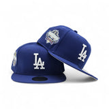 Royal Blue Los Angeles Dodgers Gray Bottom 40th Anniversary Side Patch New Era 59Fifty Fitted