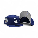 Royal Blue Los Angeles Dodgers Gray Bottom 40th Anniversary Side Patch New Era 59Fifty Fitted