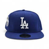 Royal Blue Los Angeles Dodgers Gray Bottom 40th Anniversary Side Patch New Era 59Fifty Fitted