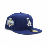 Royal Blue Los Angeles Dodgers Gray Bottom 40th Anniversary Side Patch New Era 59Fifty Fitted