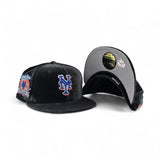 Black Velvet New York Mets Gray Bottom 1985 World Series Champions Side Patch New Era 59Fifty Fitted