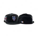 Black Velvet New York Mets Gray Bottom 1985 World Series Champions Side Patch New Era 59Fifty Fitted