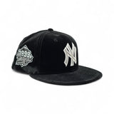 Black Velvet New York Yankees Gray Bottom 1999 World Series Side Patch New Era 59Fifty Fitted