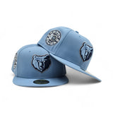Sky Blue Memphis Grizzlies Gray Bottom 30th Season Side Patch New Era 59Fifty Fitted