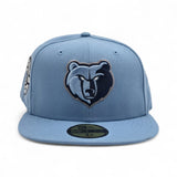 Sky Blue Memphis Grizzlies Gray Bottom 30th Season Side Patch New Era 59Fifty Fitted