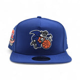 Royal Blue New York Knicks Gray Bottom 50th Anniversary Side Patch New Era 9Fifty A Frame Hardwood Classics Snapback
