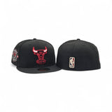 Black Chicago Bulls Gray Bottom 20th Anniversary 1st Championship Side Patch New Era 59Fifty Hardwood Classics Fitted