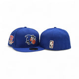 Royal Blue New York Knicks Gray Bottom 50th Anniversary Side Patch New Era 59Fifty Hardwood Classics Fitted