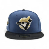 Indigo Blue Toronto Blue Jays Tonal Black Camo Visor Gray Bottom 1993 World Series Side Patch New Era 59Fifty Fitted