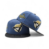 Indigo Blue Toronto Blue Jays Tonal Black Camo Visor Gray Bottom 1993 World Series Side Patch New Era 59Fifty Fitted