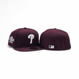 Maroon Philadelphia Phillies Gray Bottom 2026 All Star Game Side Patch New Era 59Fifty Fitted