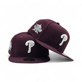 Maroon Philadelphia Phillies Gray Bottom 2026 All Star Game Side Patch New Era 59Fifty Fitted