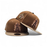Toasted Peanut Fire Flame Los Angeles Angels Camel Visor Gray Bottom 2010 All Star Game Side Patch New Era 59Fifty Fitted