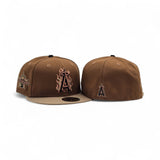 Toasted Peanut Fire Flame Los Angeles Angels Camel Visor Gray Bottom 2010 All Star Game Side Patch New Era 59Fifty Fitted