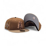 Toasted Peanut Fire Flame Los Angeles Angels Camel Visor Gray Bottom 2010 All Star Game Side Patch New Era 59Fifty Fitted