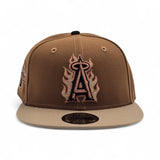 Toasted Peanut Fire Flame Los Angeles Angels Camel Visor Gray Bottom 2010 All Star Game Side Patch New Era 59Fifty Fitted