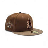 Toasted Peanut Fire Flame Los Angeles Angels Camel Visor Gray Bottom 2010 All Star Game Side Patch New Era 59Fifty Fitted