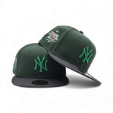 Green New York Yankees Dark Gray Visor Gray Bottom 1999 World Series Side Patch New Era 59Fifty Fitted