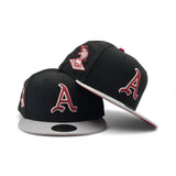 Black Kansas City Athletics Gray Visor Red Bottom 1960 All Star Game Side Patch New Era 59Fifty Fitted