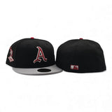 Black Kansas City Athletics Gray Visor Red Bottom 1960 All Star Game Side Patch New Era 59Fifty Fitted