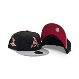 Black Kansas City Athletics Gray Visor Red Bottom 1960 All Star Game Side Patch New Era 59Fifty Fitted