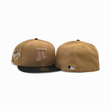 Panama Tan Minnesota Twins Black Visor Gray Bottom 1987 World Series Side Patch New Era 59Fifty Fitted