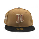 Panama Tan Minnesota Twins Black Visor Gray Bottom 1987 World Series Side Patch New Era 59Fifty Fitted