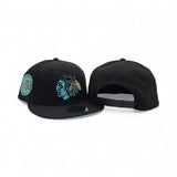 Matching Chicago Blackhawks Teal Bottom Chicago 75th Anniversary Side Patch New Era 9fifty Snapback For Gamma Blue 11