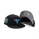 Matching Black Chicago Bulls Gray Bottom 6X Champs Side Patch New Era 9Fifty Snapback For Gamma Blue 11