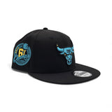 Matching Black Chicago Bulls Gray Bottom 6X Champs Side Patch New Era 9Fifty Snapback For Gamma Blue 11