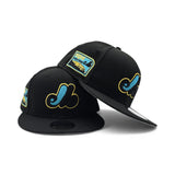 Matching Black Montreal Expos Gray Bottom Olympic Stadium Side Patch New Era 9Fifty Snapback For Gamma Blue 11