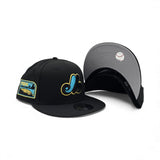 Matching Black Montreal Expos Gray Bottom Olympic Stadium Side Patch New Era 9Fifty Snapback For Gamma Blue 11