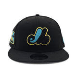 Matching Black Montreal Expos Gray Bottom Olympic Stadium Side Patch New Era 9Fifty Snapback For Gamma Blue 11
