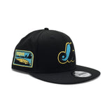 Matching Black Montreal Expos Gray Bottom Olympic Stadium Side Patch New Era 9Fifty Snapback For Gamma Blue 11