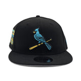 Matching Black St. Louis Cardinals Gray Bottom Busch Stadium Final Season Side Patch New Era 9Fifty Snapback For Gamma Blue 11