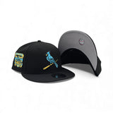 Matching Black St. Louis Cardinals Gray Bottom Busch Stadium Final Season Side Patch New Era 9Fifty Snapback For Gamma Blue 11