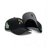 Matching Black Los Angeles Dodgers Flame Logo Curved Brim Gray Bottom LA Side Patch New Era A-Frame 9Fifty Snapback For Gamma Blue 11