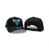 Matching Black Chicago Bulls Curved Brim Gray Bottom EST 1966 Side Patch New Era A-Frame 9Forty Snapback For Gamma Blue 11