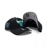 Matching Black Chicago Bulls Curved Brim Gray Bottom EST 1966 Side Patch New Era A-Frame 9Forty Snapback For Gamma Blue 11