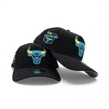 Matching Black Chicago Bulls Curved Brim Gray Bottom EST 1966 Side Patch New Era A-Frame 9Forty Snapback For Gamma Blue 11