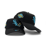 Matching Black Chicago White Sox Rose Logo Curved Brim Gray Bottom 2005 World Series Side Patch New Era A-Frame 9Forty Snapback For Gamma Blue 11