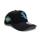 Matching Black Chicago White Sox Rose Logo Curved Brim Gray Bottom 2005 World Series Side Patch New Era A-Frame 9Forty Snapback For Gamma Blue 11