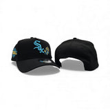 Matching Black Chicago White Sox Rose Logo Curved Brim Gray Bottom 2005 World Series Side Patch New Era A-Frame 9Forty Snapback For Gamma Blue 11