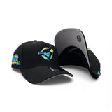 Matching Black Toronto Blue Jays Curved Brim Gray Bottom 10th Anniversary Side Patch New Era 9Forty A-Frame Snapback For Gamma Blue 11