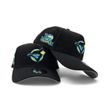 Matching Black Toronto Blue Jays Curved Brim Gray Bottom 10th Anniversary Side Patch New Era 9Forty A-Frame Snapback For Gamma Blue 11