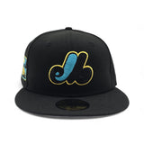Matching Black Montreal Expos Gray Bottom Olympic Stadium Side Patch New Era 59Fifty Fitted For Gamma Blue 11