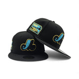 Matching Black Montreal Expos Gray Bottom Olympic Stadium Side Patch New Era 59Fifty Fitted For Gamma Blue 11