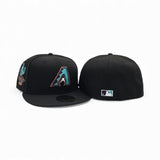 Black Arizona Diamondbacks Gray Bottom 2011 All Star Game Side Patch New Era 59Fifty Fitted