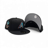 Black Arizona Diamondbacks Gray Bottom 2011 All Star Game Side Patch New Era 59Fifty Fitted